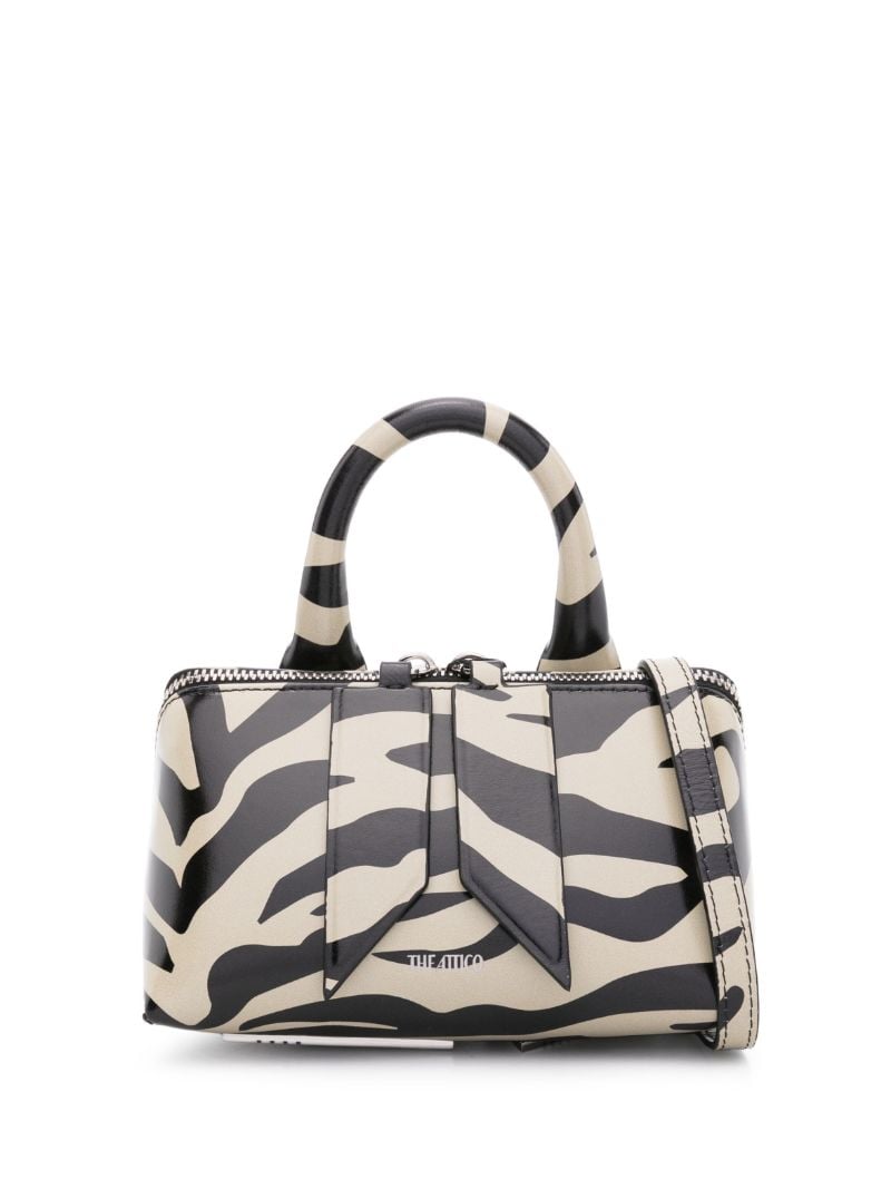 Black Safari Leather Tote Bag
