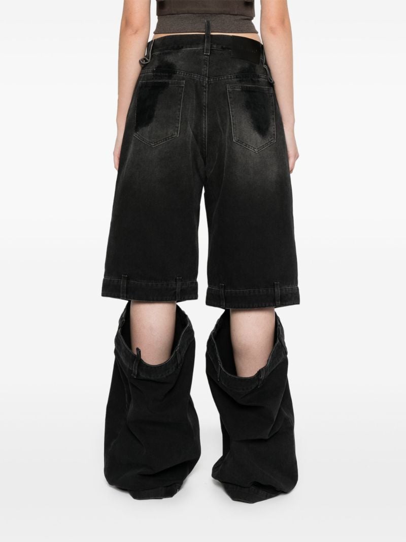 Black Ashton Cut-out Wide Jeans