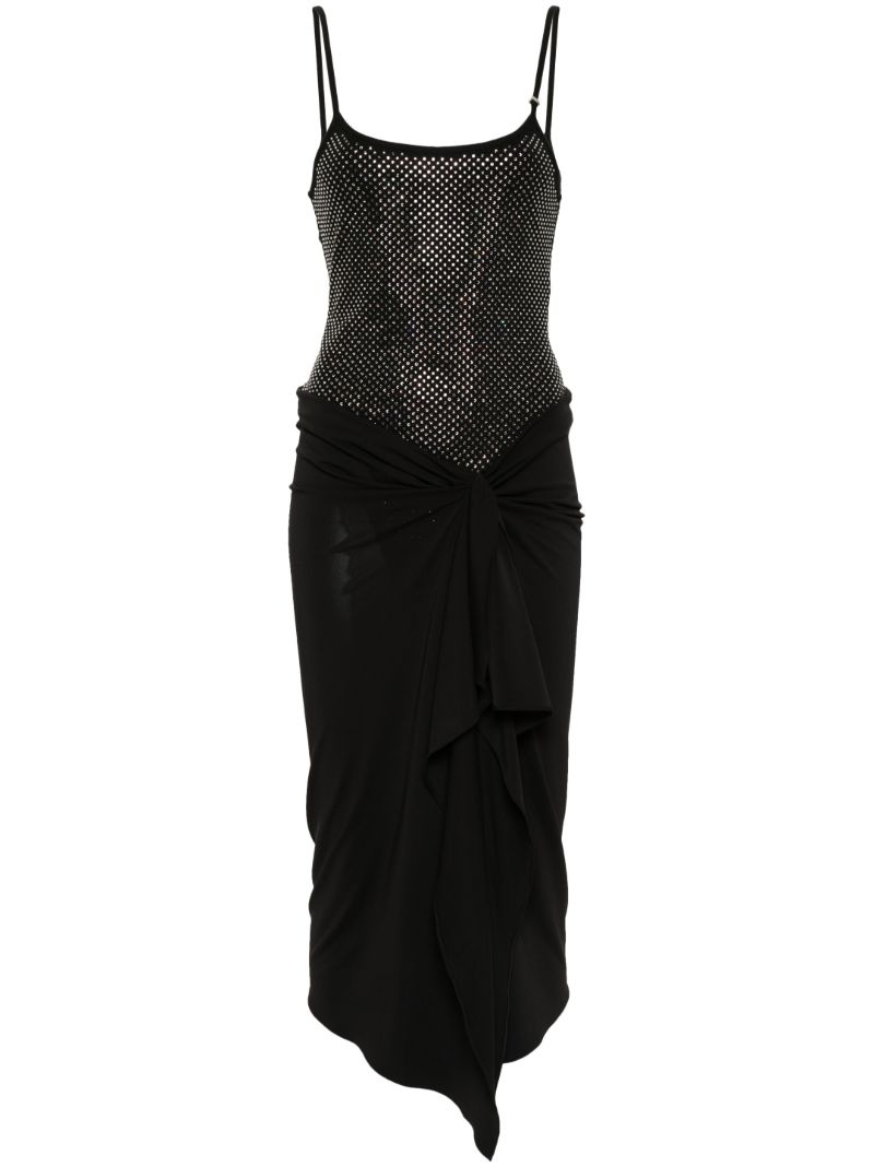 Blac Stud-embellished Midi Dress