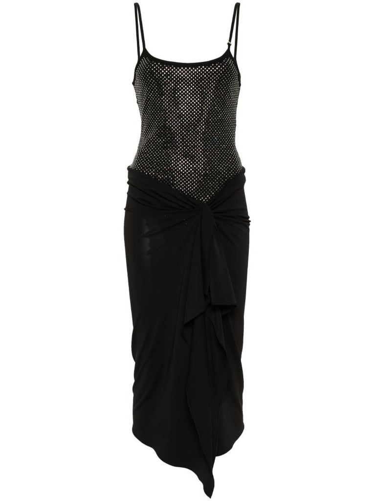 Blac Stud-embellished Midi Dress