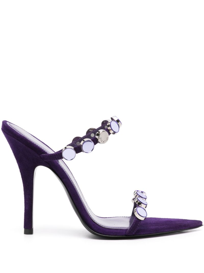 Purple 105mm Studded Sandals