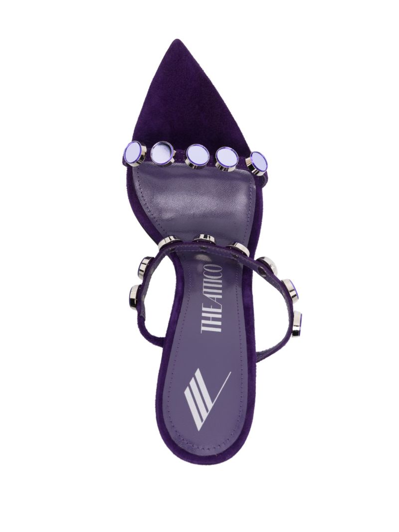 Purple 105mm Studded Sandals