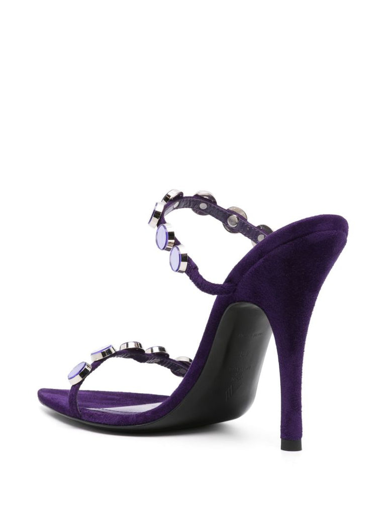 Purple 105mm Studded Sandals