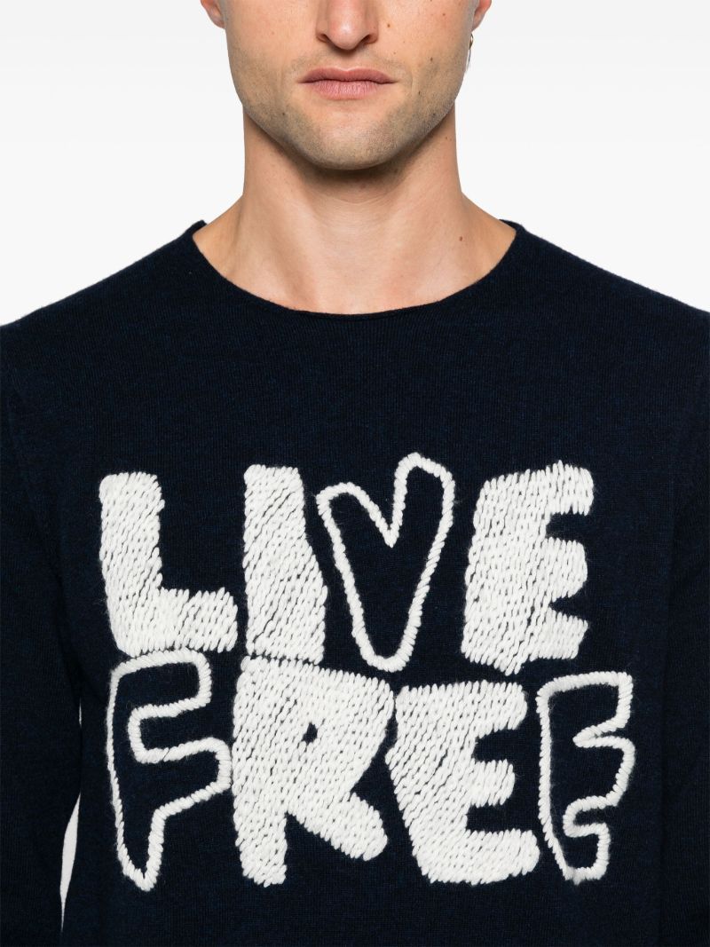 Embroidered Wool Sweater