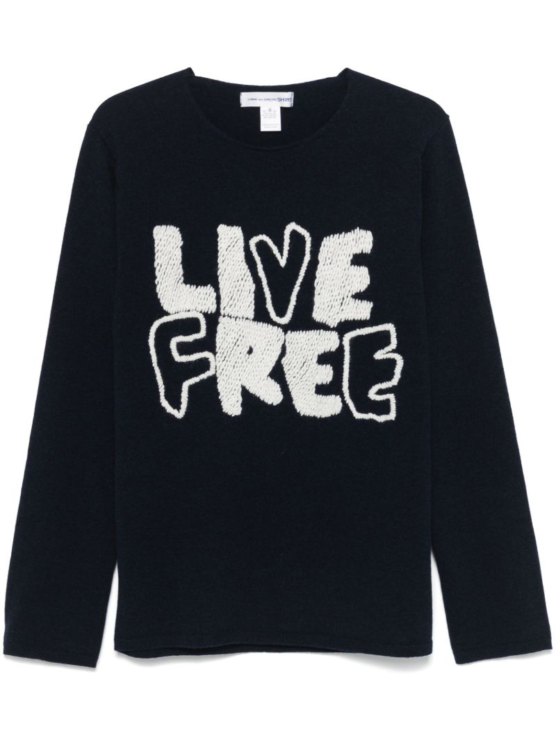 Embroidered Wool Sweater