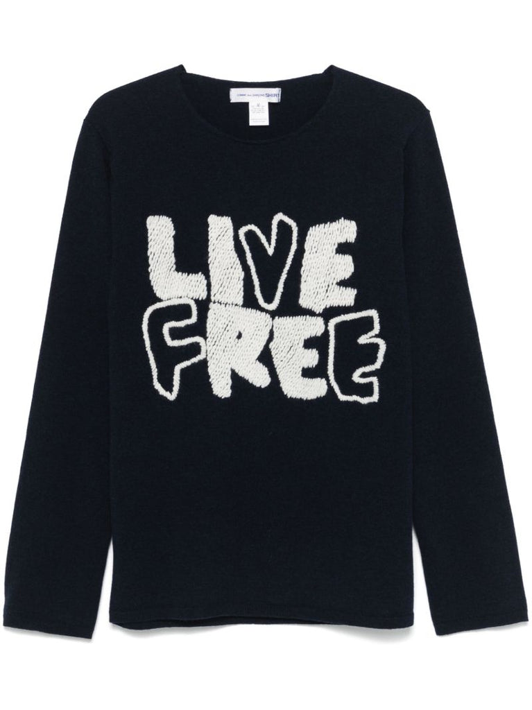 Embroidered Wool Sweater