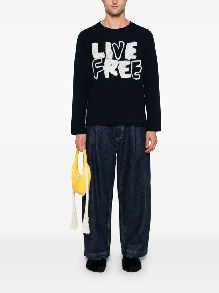 Embroidered Wool Sweater
