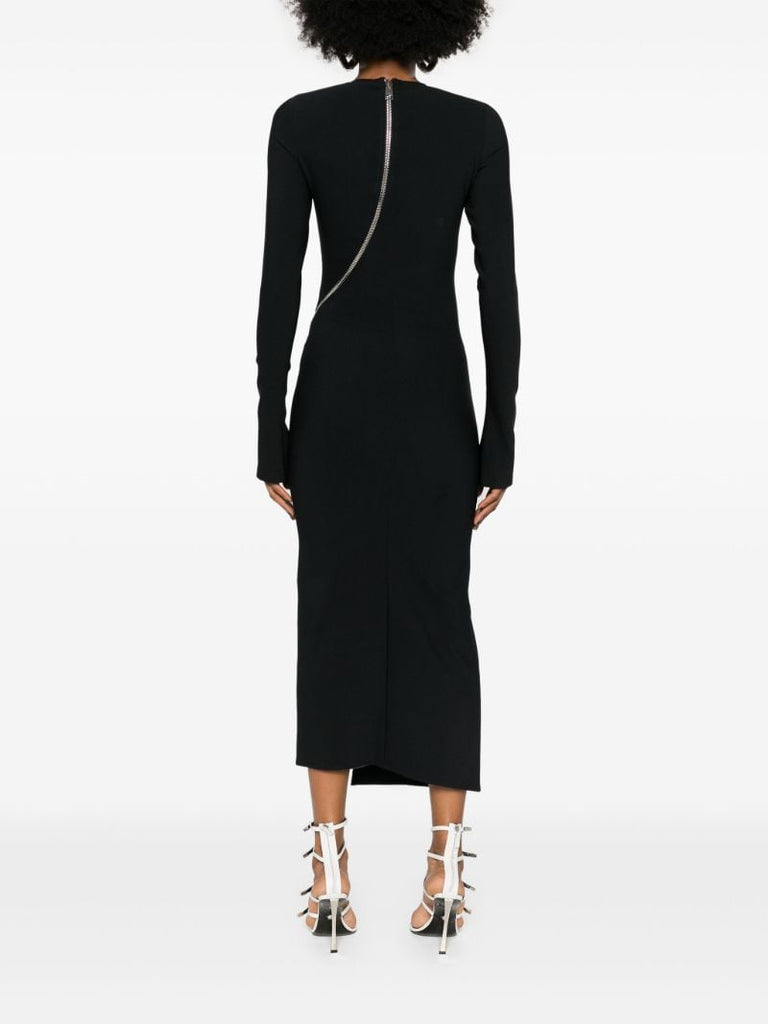 Black Cut-out Midi Dress