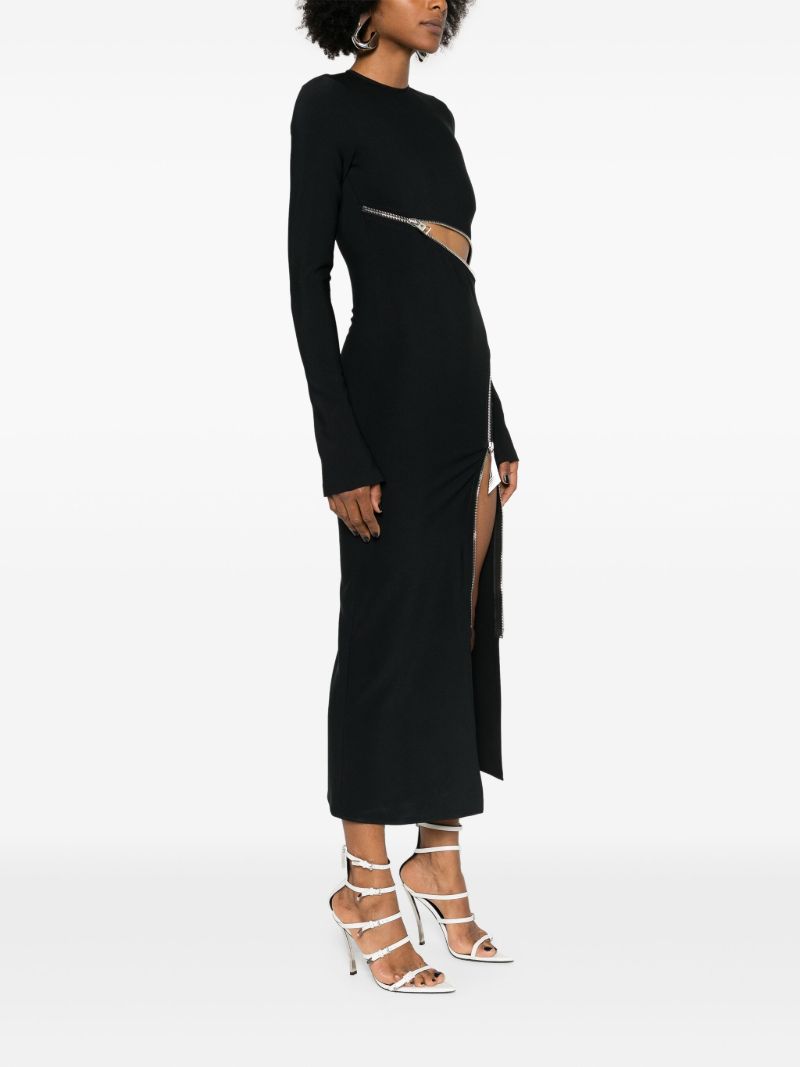 Black Cut-out Midi Dress