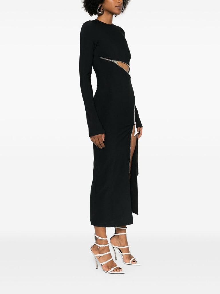 Black Cut-out Midi Dress
