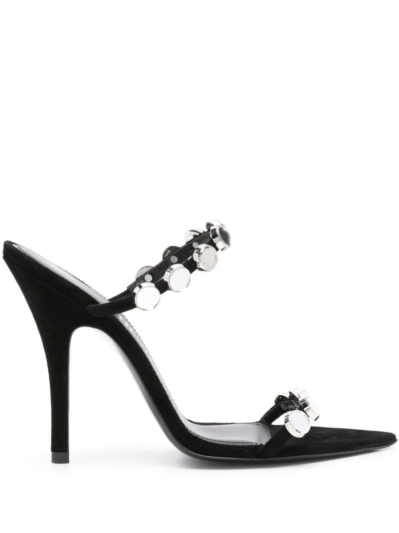 Black 105mm Studded Sandals