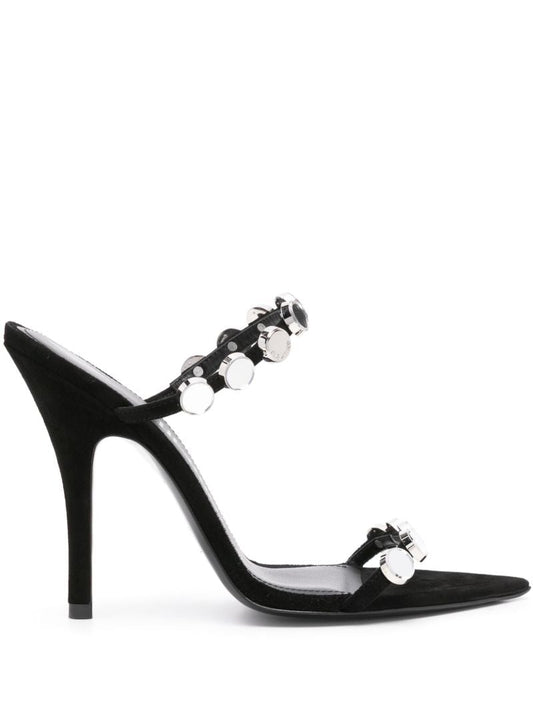 Black 105mm Studded Sandals