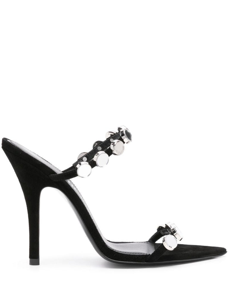 Black 105mm Studded Sandals