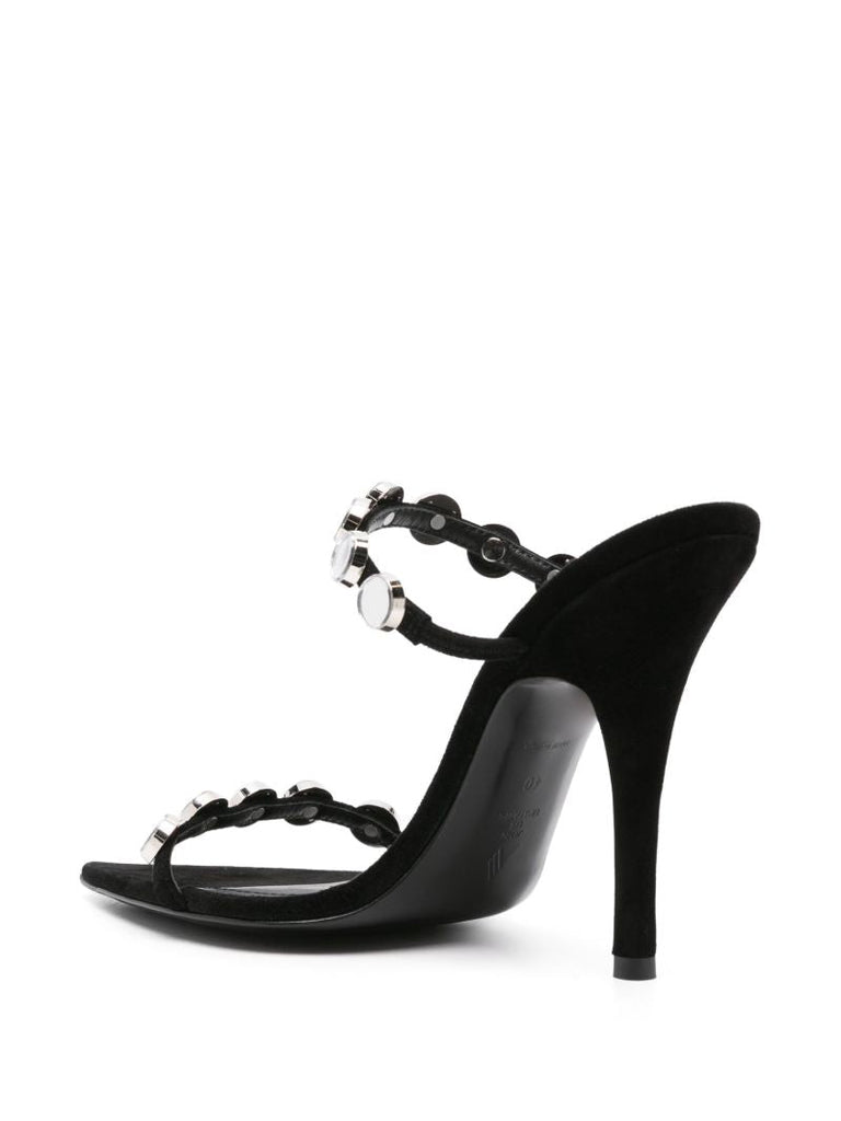Black 105mm Studded Sandals