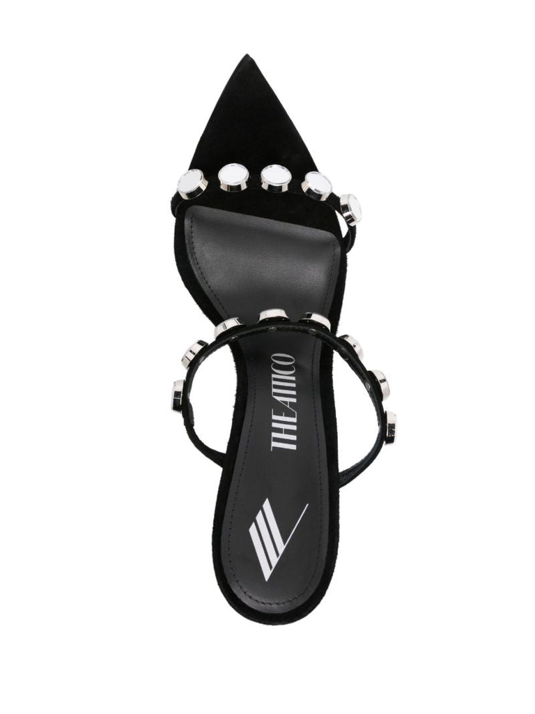 Black 105mm Studded Sandals