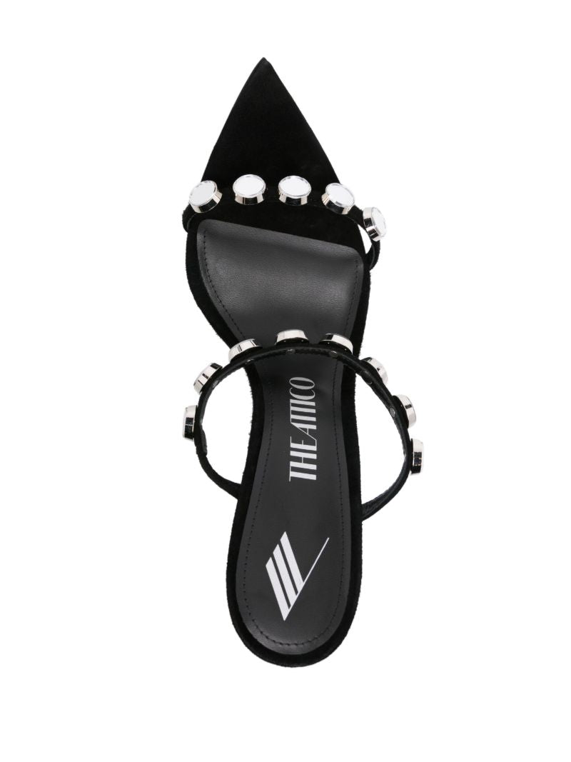 Black 105mm Studded Sandals