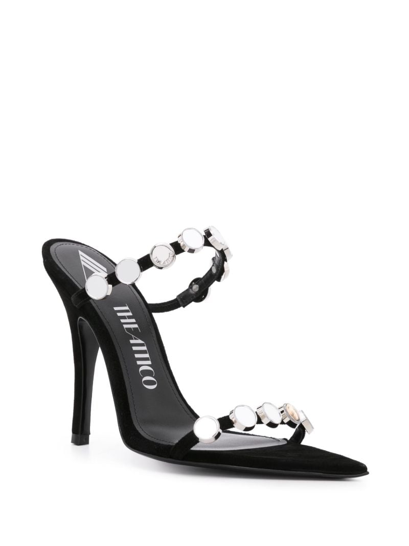 Black 105mm Studded Sandals