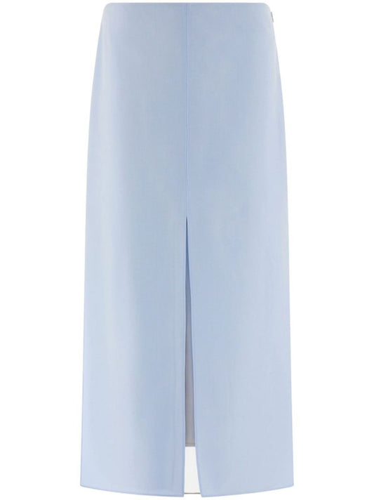 Blue Layered Midi Skirt