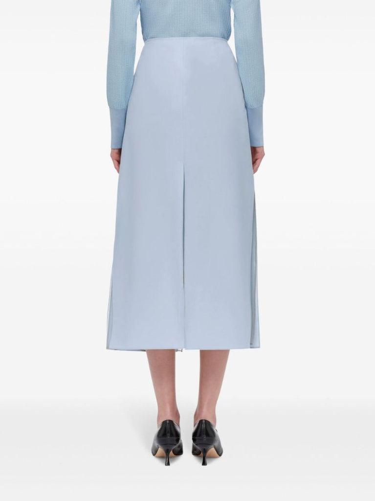Blue Layered Midi Skirt