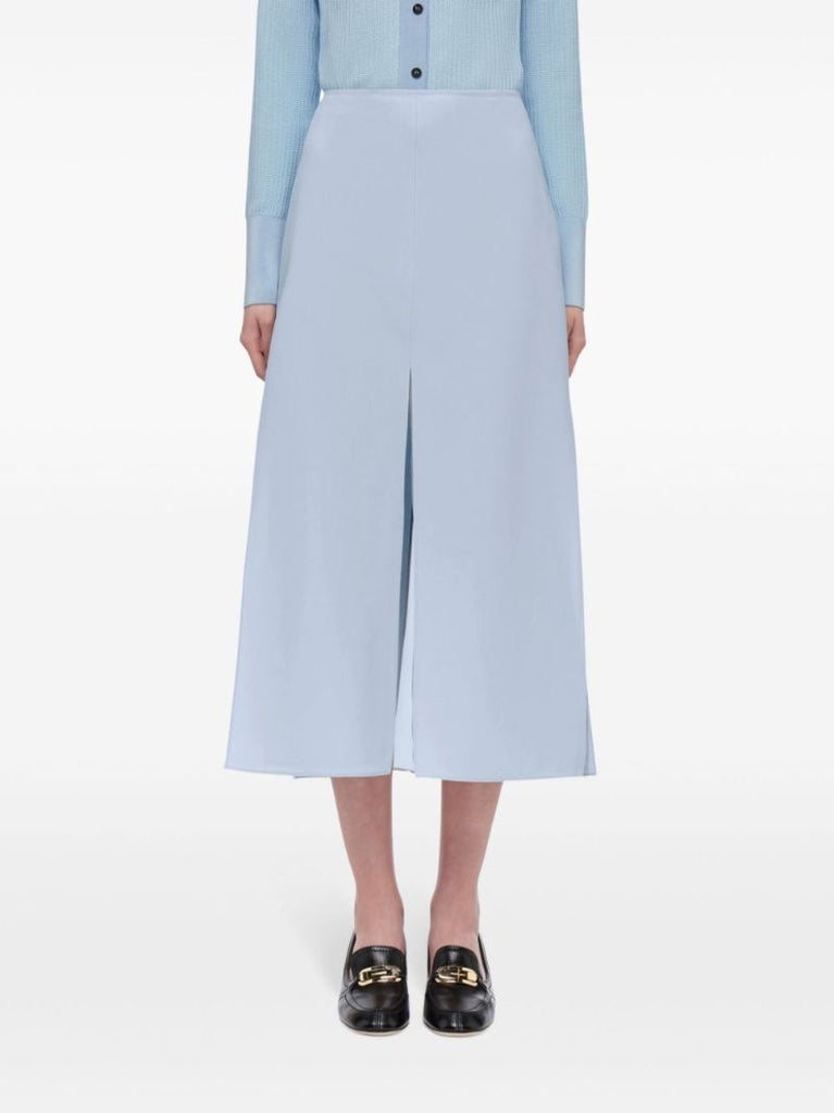 Blue Layered Midi Skirt