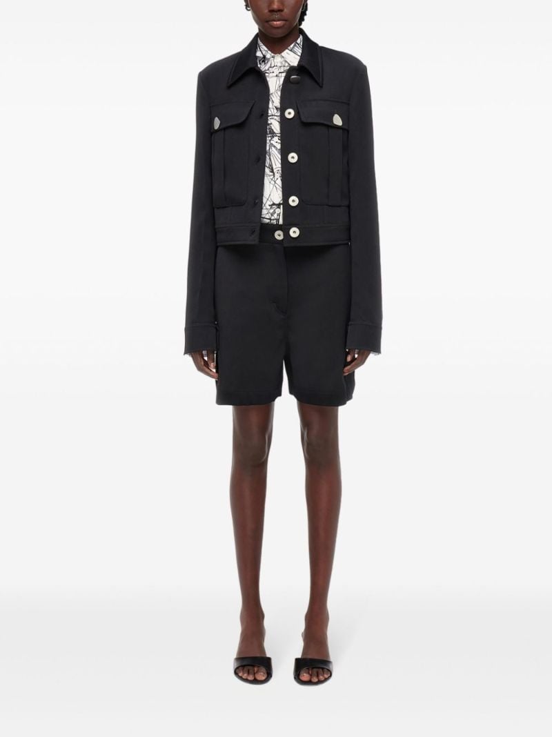 Black Single-breasted Wool Jacket