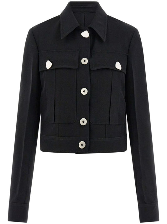 Black Single-breasted Wool Jacket