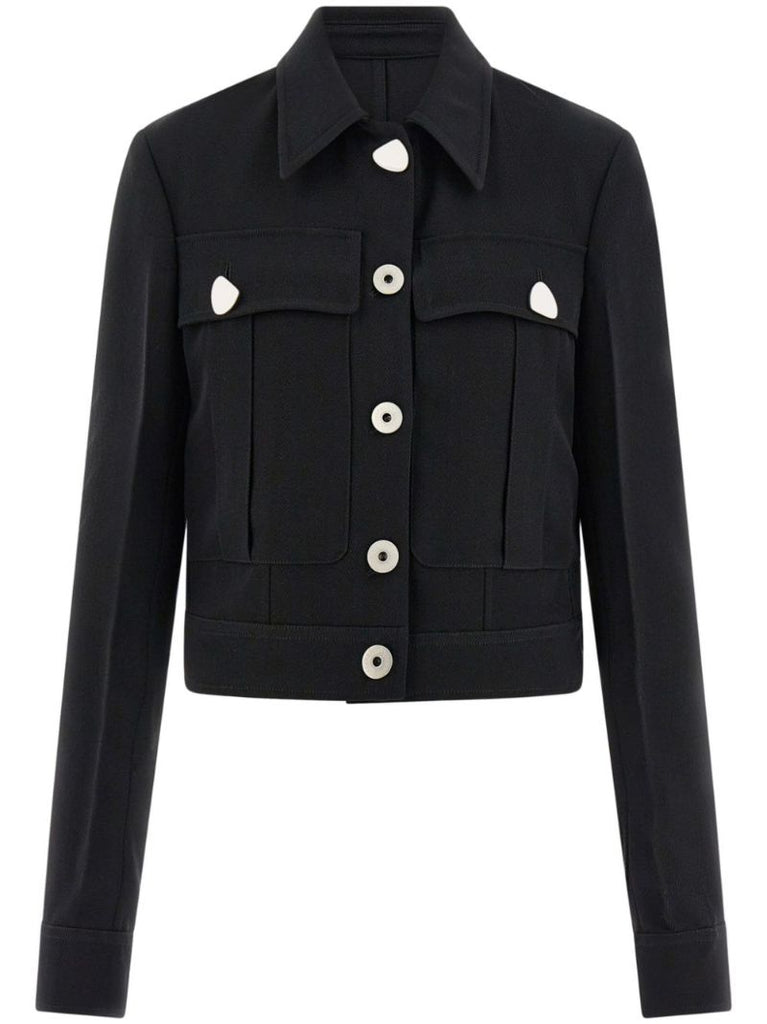 Black Single-breasted Wool Jacket