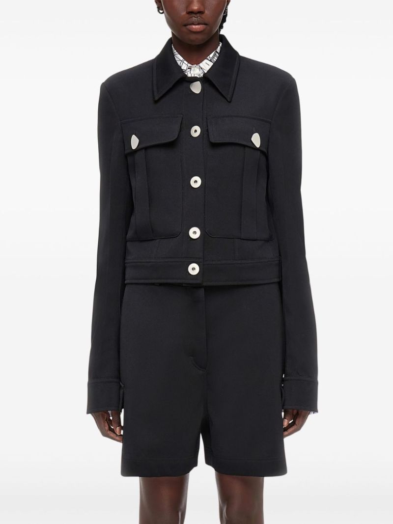 Black Single-breasted Wool Jacket
