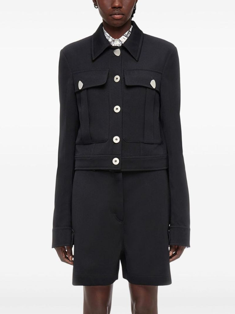 Black Single-breasted Wool Jacket