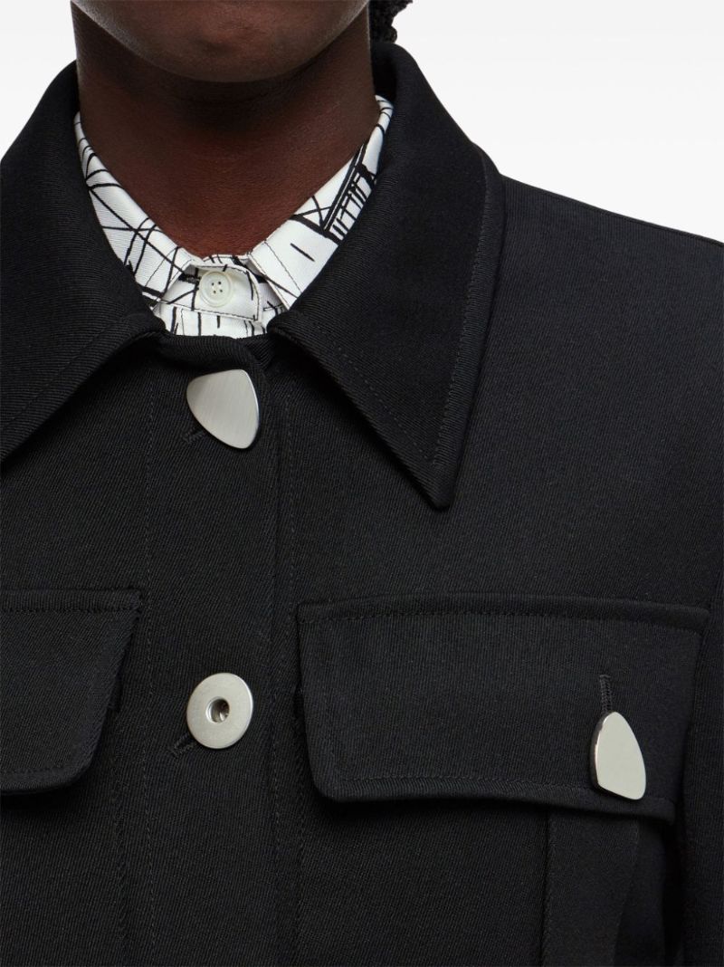 Black Single-breasted Wool Jacket