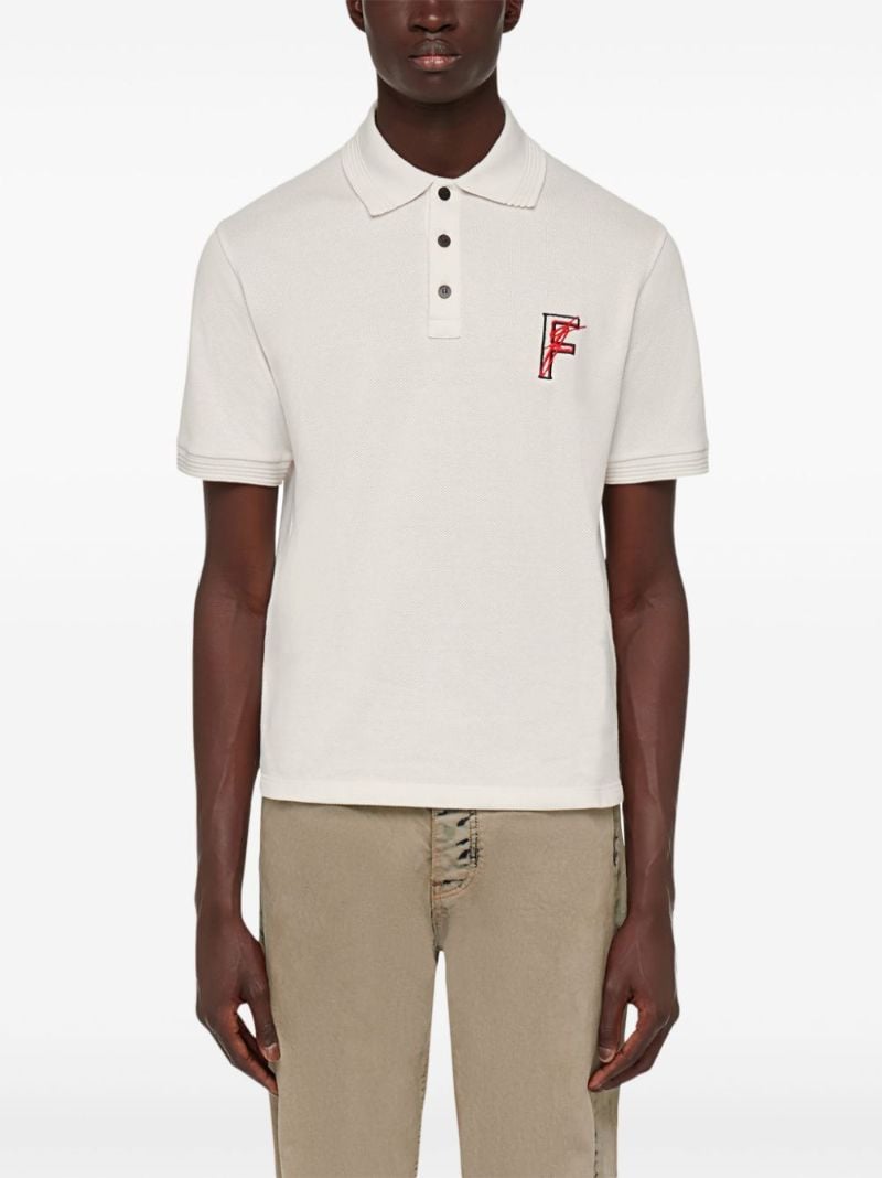 Neutral Logo-embroidered Cotton Polo Shirt