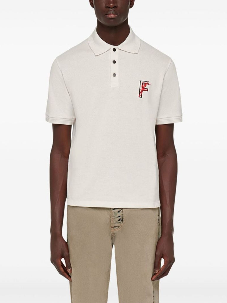 Neutral Logo-embroidered Cotton Polo Shirt