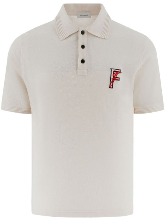 Neutral Logo-embroidered Cotton Polo Shirt