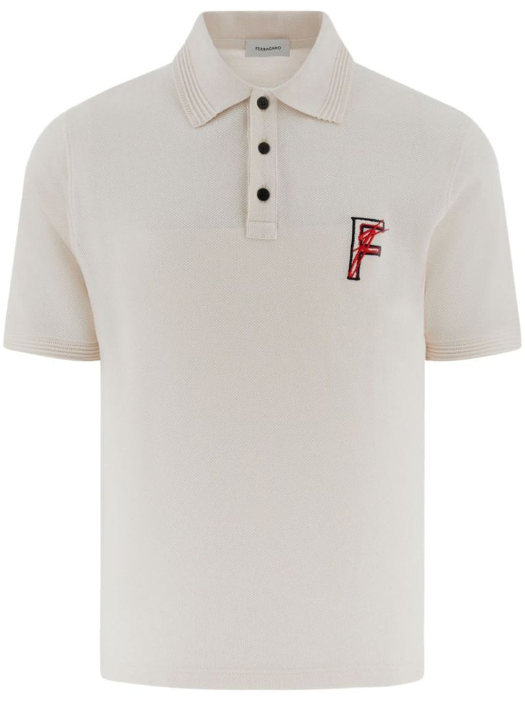 Neutral Logo-embroidered Cotton Polo Shirt