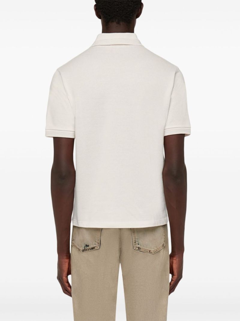 Neutral Logo-embroidered Cotton Polo Shirt
