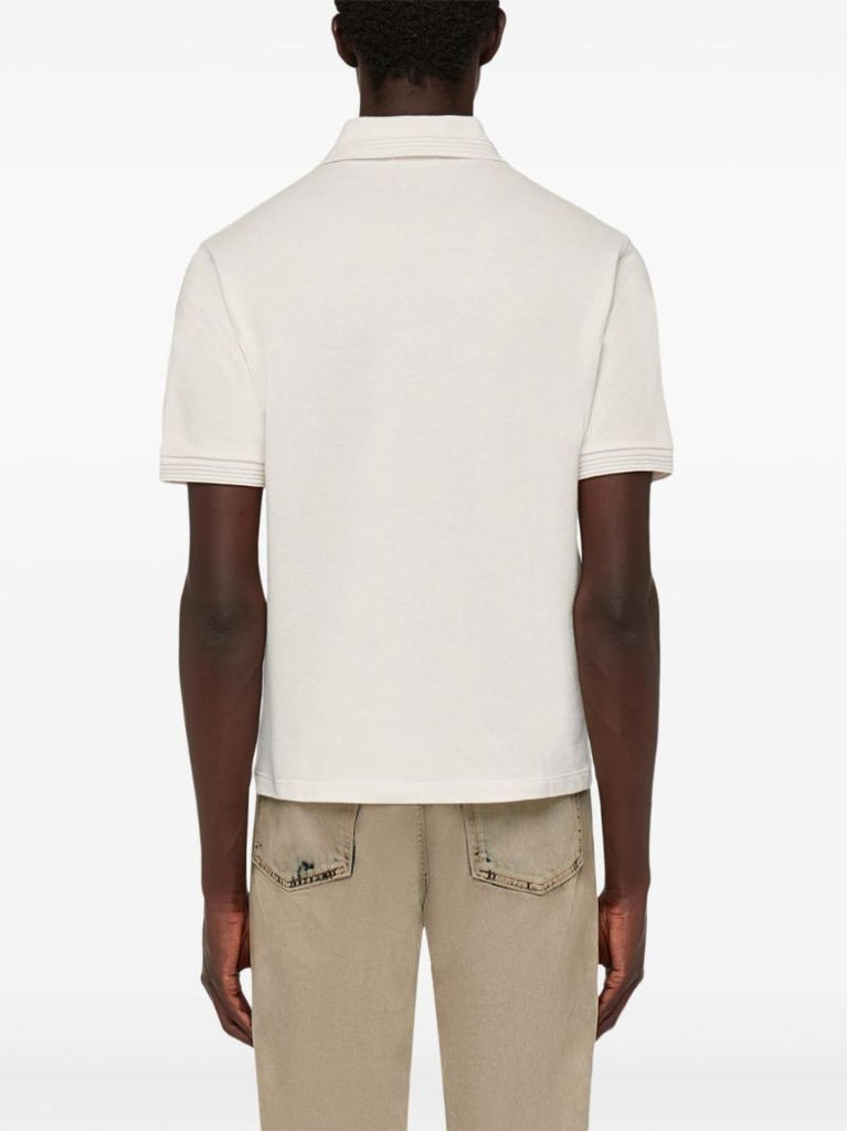 Neutral Logo-embroidered Cotton Polo Shirt
