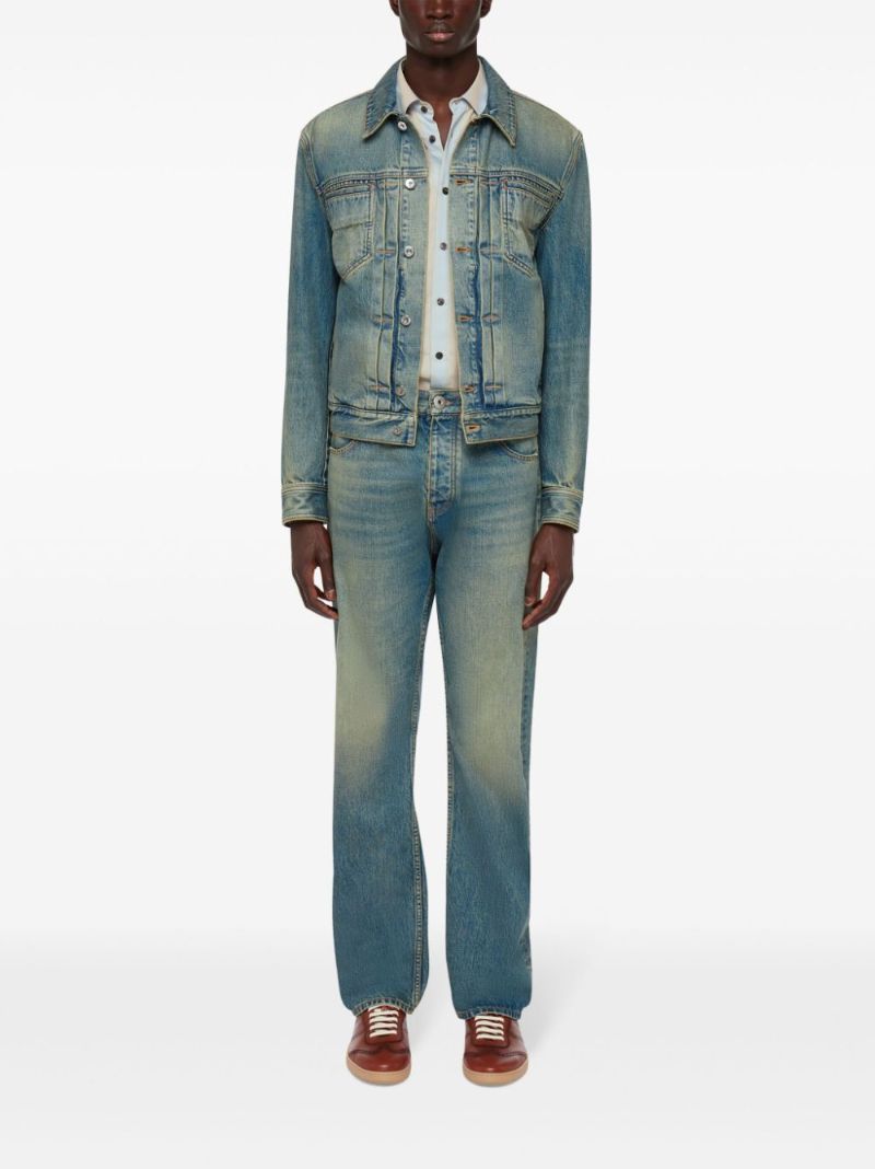Blue Single-breasted Denim Jacket