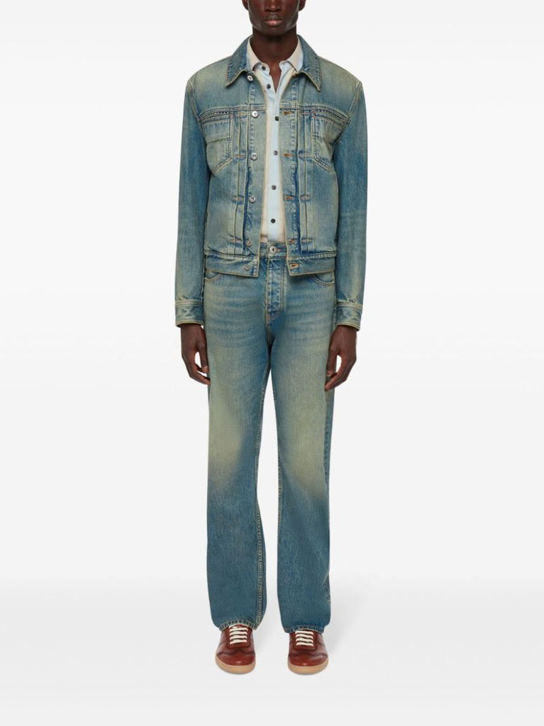 Blue Single-breasted Denim Jacket