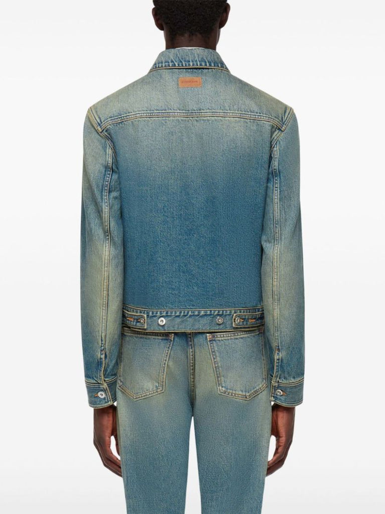 Blue Single-breasted Denim Jacket