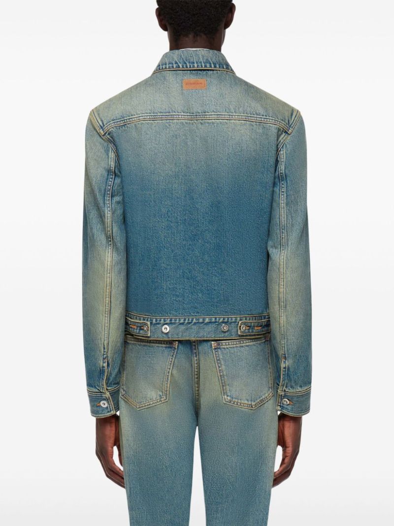 Blue Single-breasted Denim Jacket