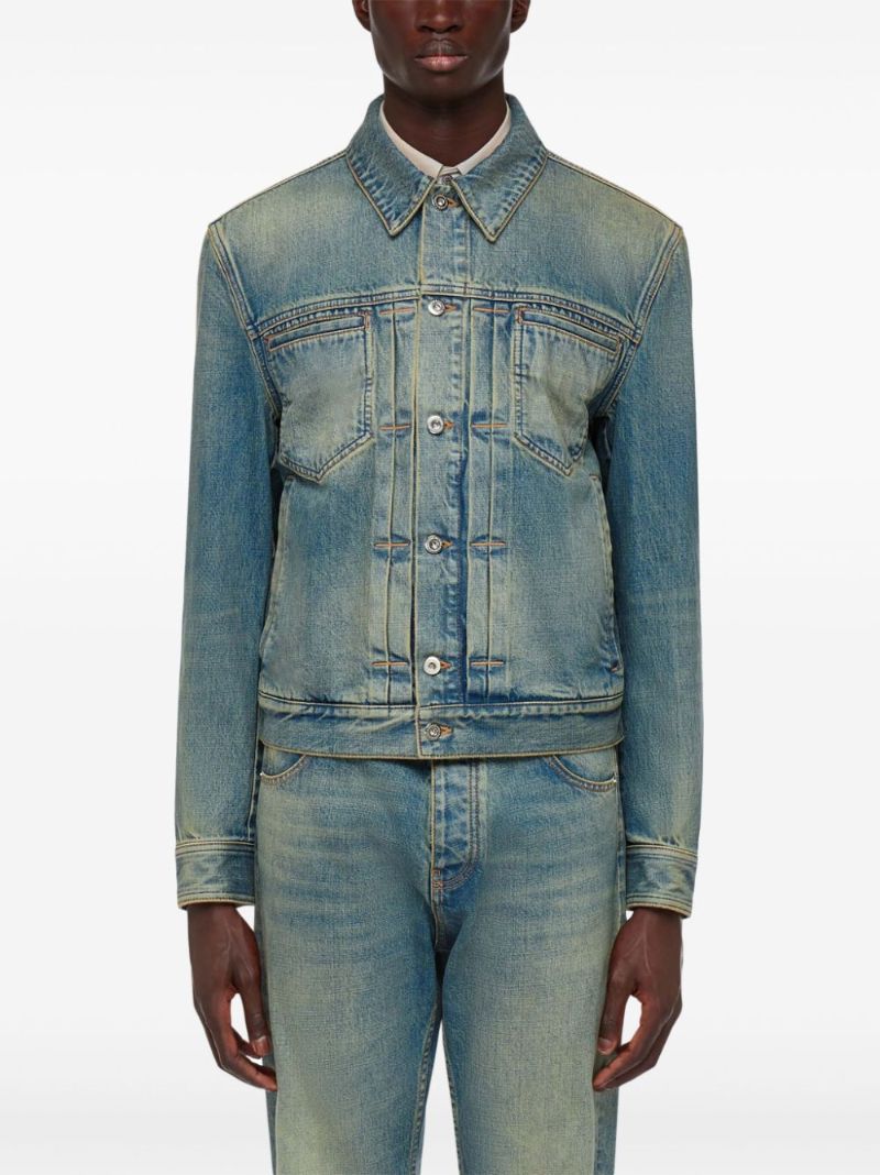 Blue Single-breasted Denim Jacket