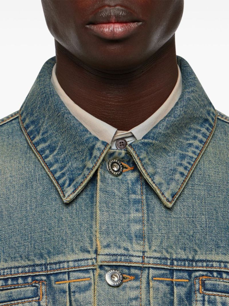 Blue Single-breasted Denim Jacket