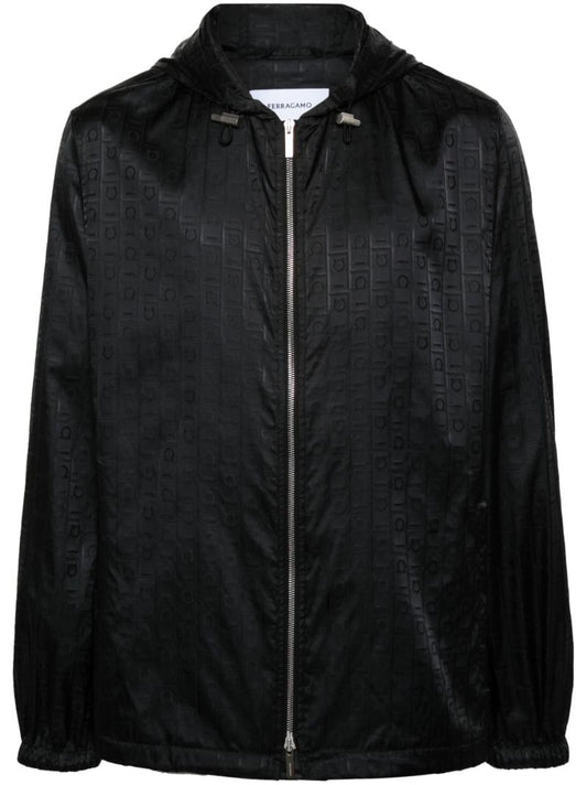 Black Gancini Hooded Jacket