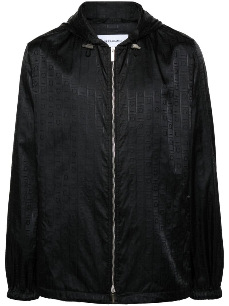 Black Gancini Hooded Jacket