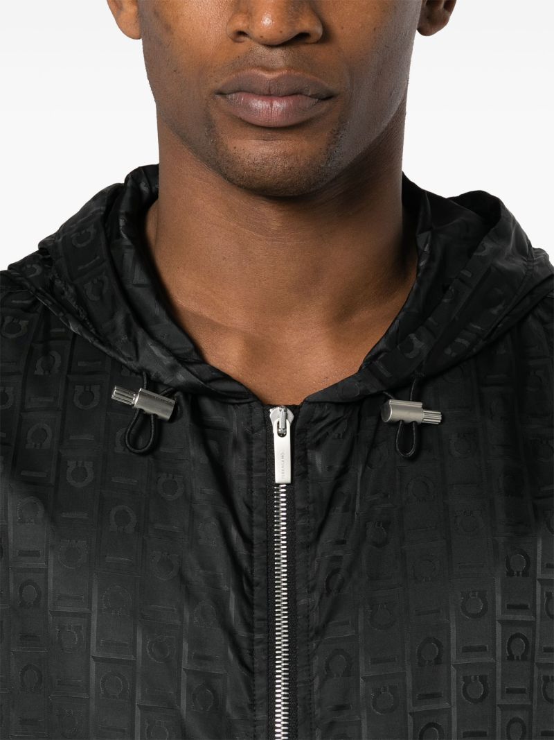 Black Gancini Hooded Jacket