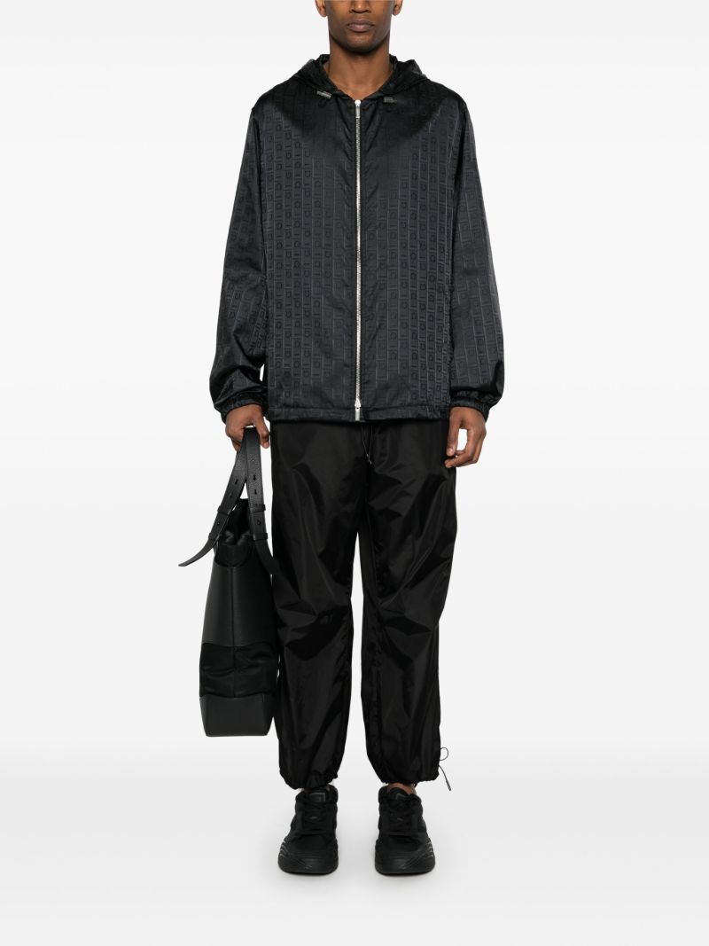 Black Gancini Hooded Jacket