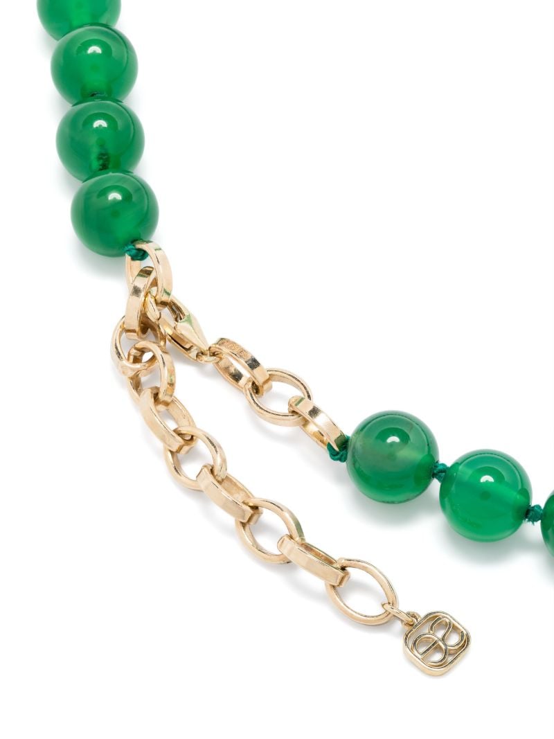 14k Yellow Gold Onyx Beaded Necklace