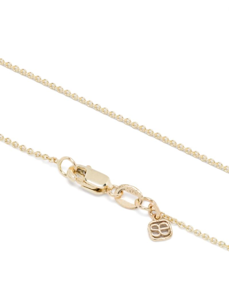14k Yellow Gold Evil Eye Emerald Diamond Necklace