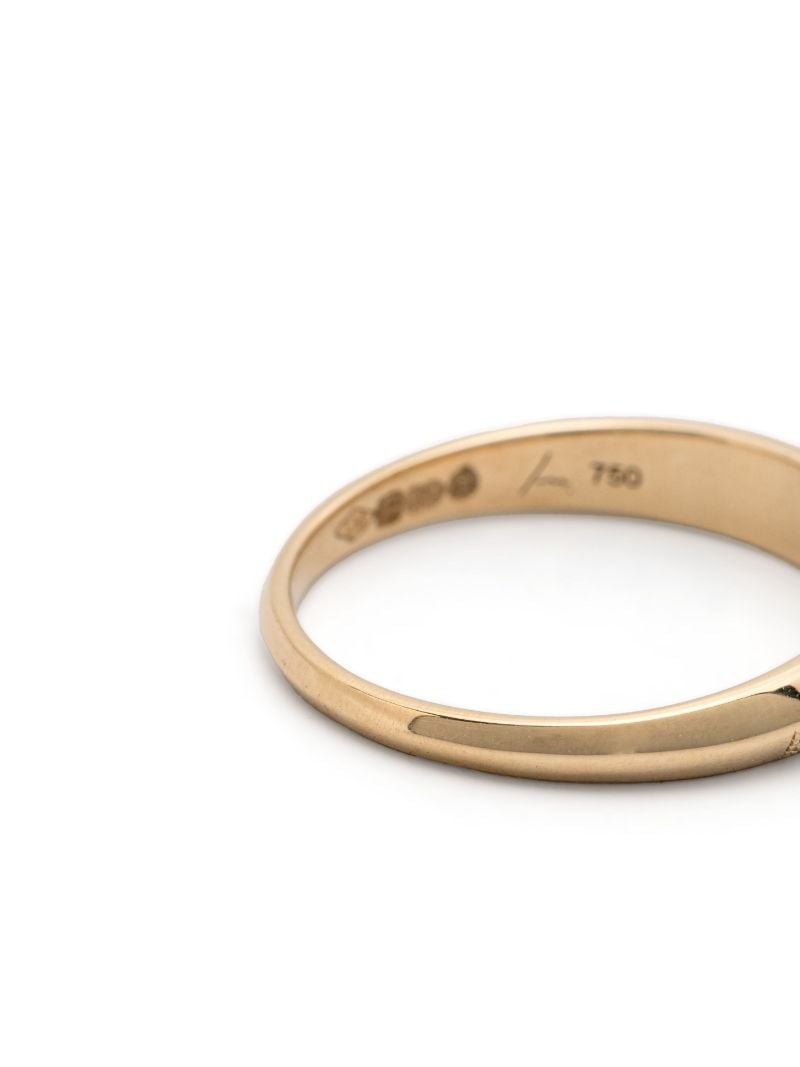 18k Yellow Gold Petite Crescent Diamond Ring
