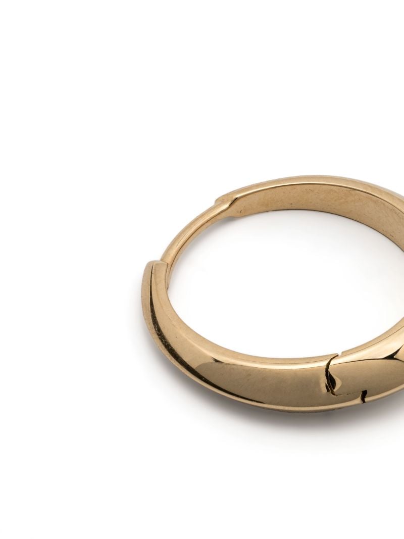 14k Yellow Gold Crescent Hoop Earrings
